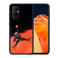 Thumbnail for Θήκη OnePlus 9 Basketball Hero από τη Smartfits με σχέδιο στο πίσω μέρος και μαύρο περίβλημα | OnePlus 9 Basketball Hero case with colorful back and black bezels