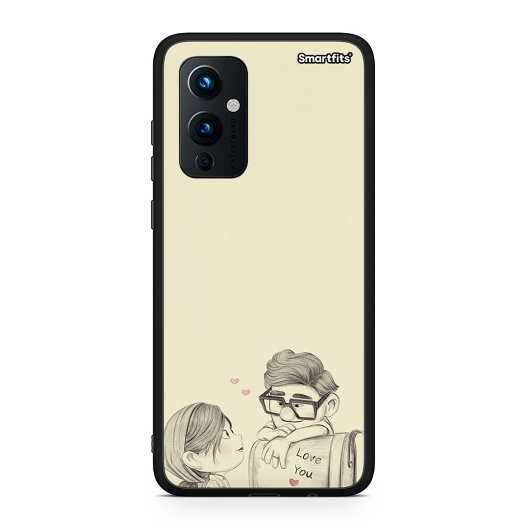 OnePlus 9 Carl And Ellie θήκη από τη Smartfits με σχέδιο στο πίσω μέρος και μαύρο περίβλημα | Smartphone case with colorful back and black bezels by Smartfits