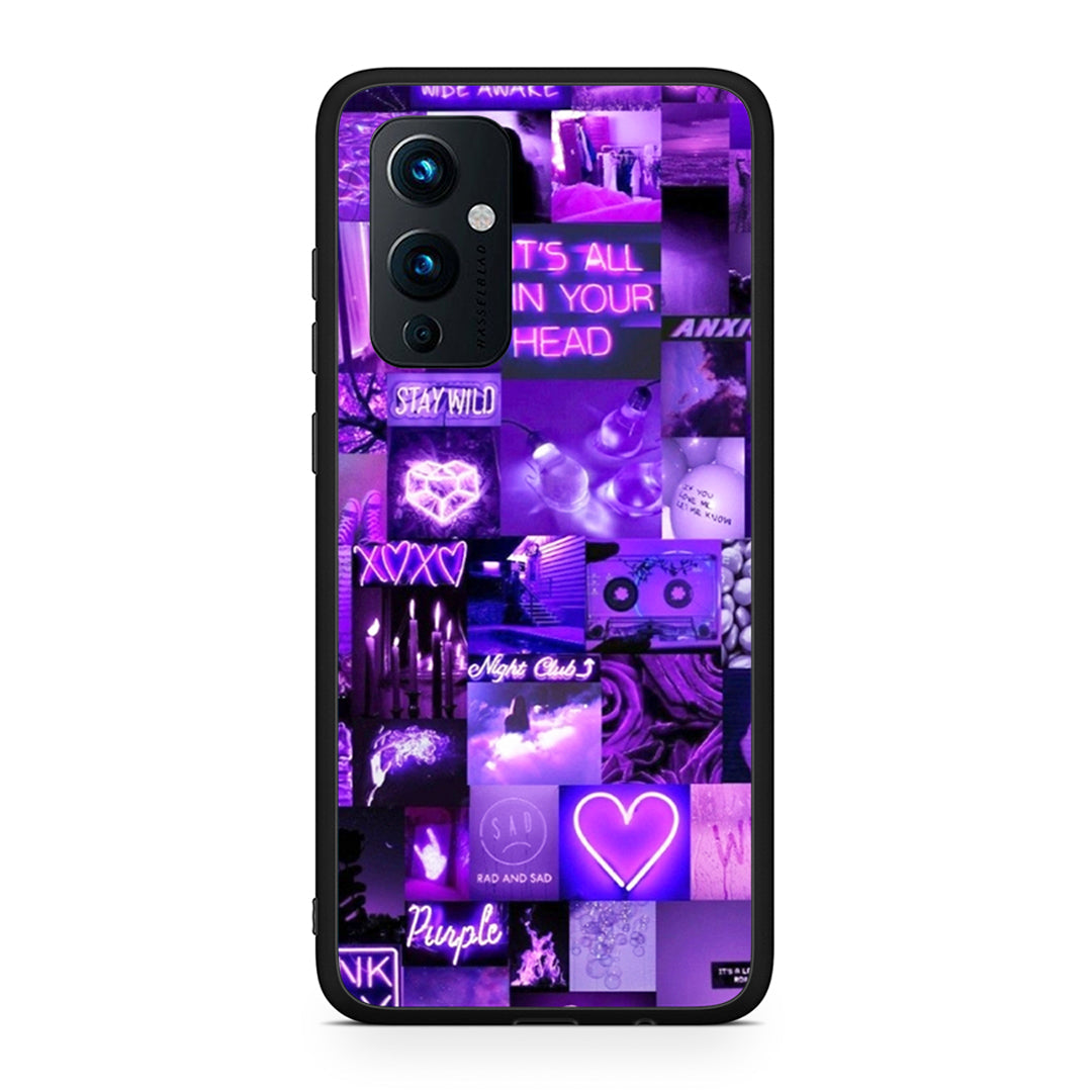 OnePlus 9 Collage Stay Wild Θήκη Αγίου Βαλεντίνου από τη Smartfits με σχέδιο στο πίσω μέρος και μαύρο περίβλημα | Smartphone case with colorful back and black bezels by Smartfits