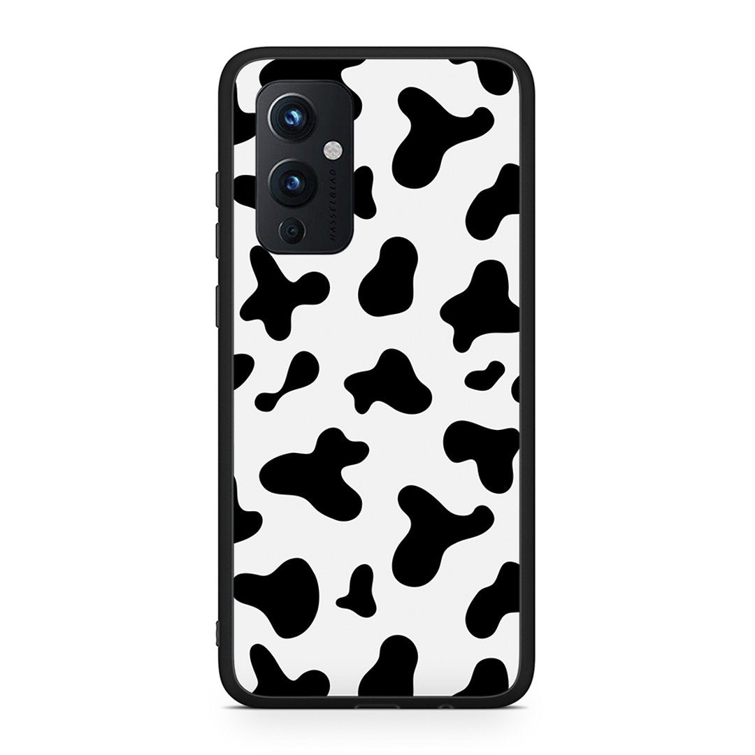 OnePlus 9 Cow Print θήκη από τη Smartfits με σχέδιο στο πίσω μέρος και μαύρο περίβλημα | Smartphone case with colorful back and black bezels by Smartfits