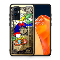 Thumbnail for Θήκη OnePlus 9 Duck Money από τη Smartfits με σχέδιο στο πίσω μέρος και μαύρο περίβλημα | OnePlus 9 Duck Money case with colorful back and black bezels