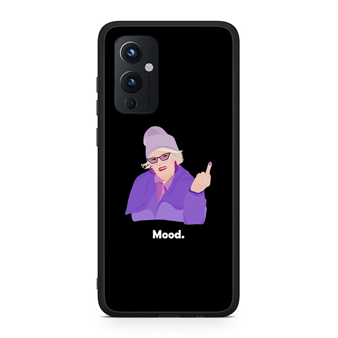 OnePlus 9 Grandma Mood Black θήκη από τη Smartfits με σχέδιο στο πίσω μέρος και μαύρο περίβλημα | Smartphone case with colorful back and black bezels by Smartfits