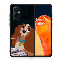 Thumbnail for Θήκη Αγίου Βαλεντίνου OnePlus 9 Lady And Tramp 2 από τη Smartfits με σχέδιο στο πίσω μέρος και μαύρο περίβλημα | OnePlus 9 Lady And Tramp 2 case with colorful back and black bezels