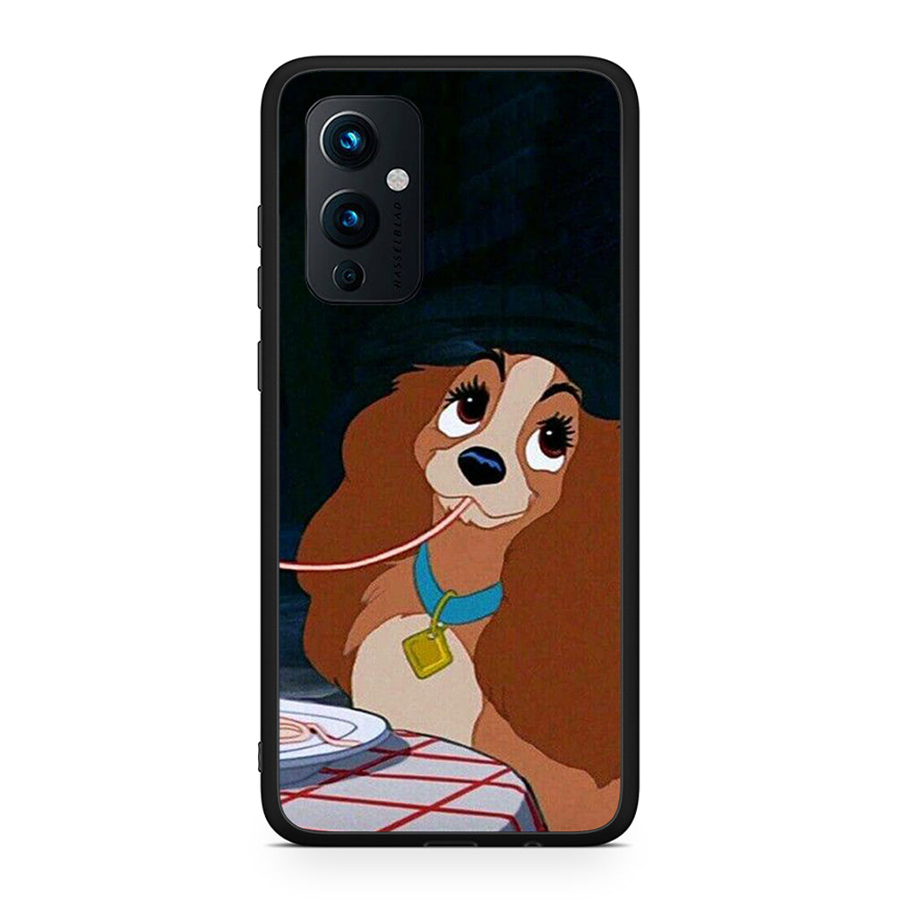 OnePlus 9 Lady And Tramp 2 Θήκη Αγίου Βαλεντίνου από τη Smartfits με σχέδιο στο πίσω μέρος και μαύρο περίβλημα | Smartphone case with colorful back and black bezels by Smartfits