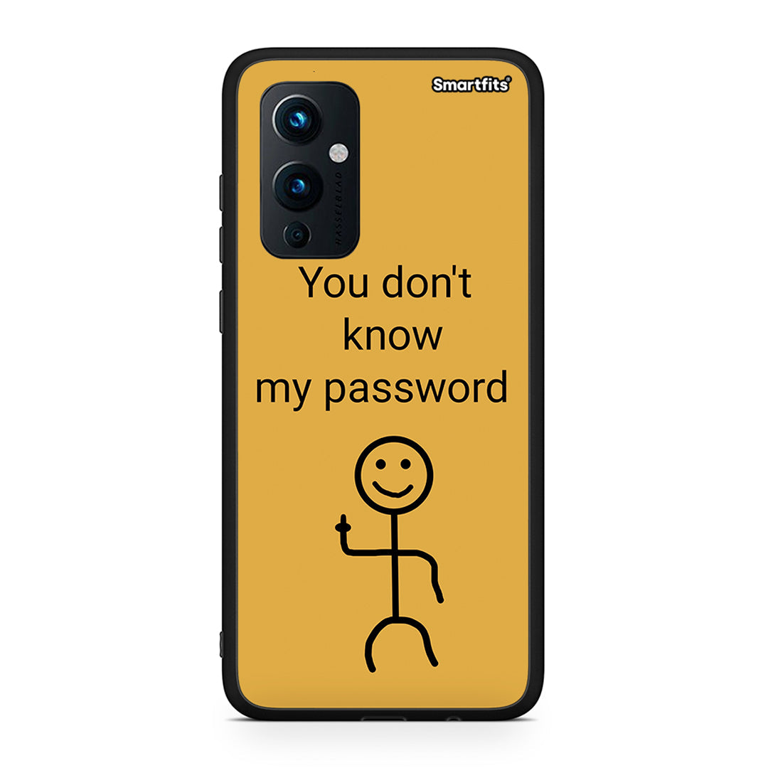 OnePlus 9 My Password Θήκη από τη Smartfits με σχέδιο στο πίσω μέρος και μαύρο περίβλημα | Smartphone case with colorful back and black bezels by Smartfits