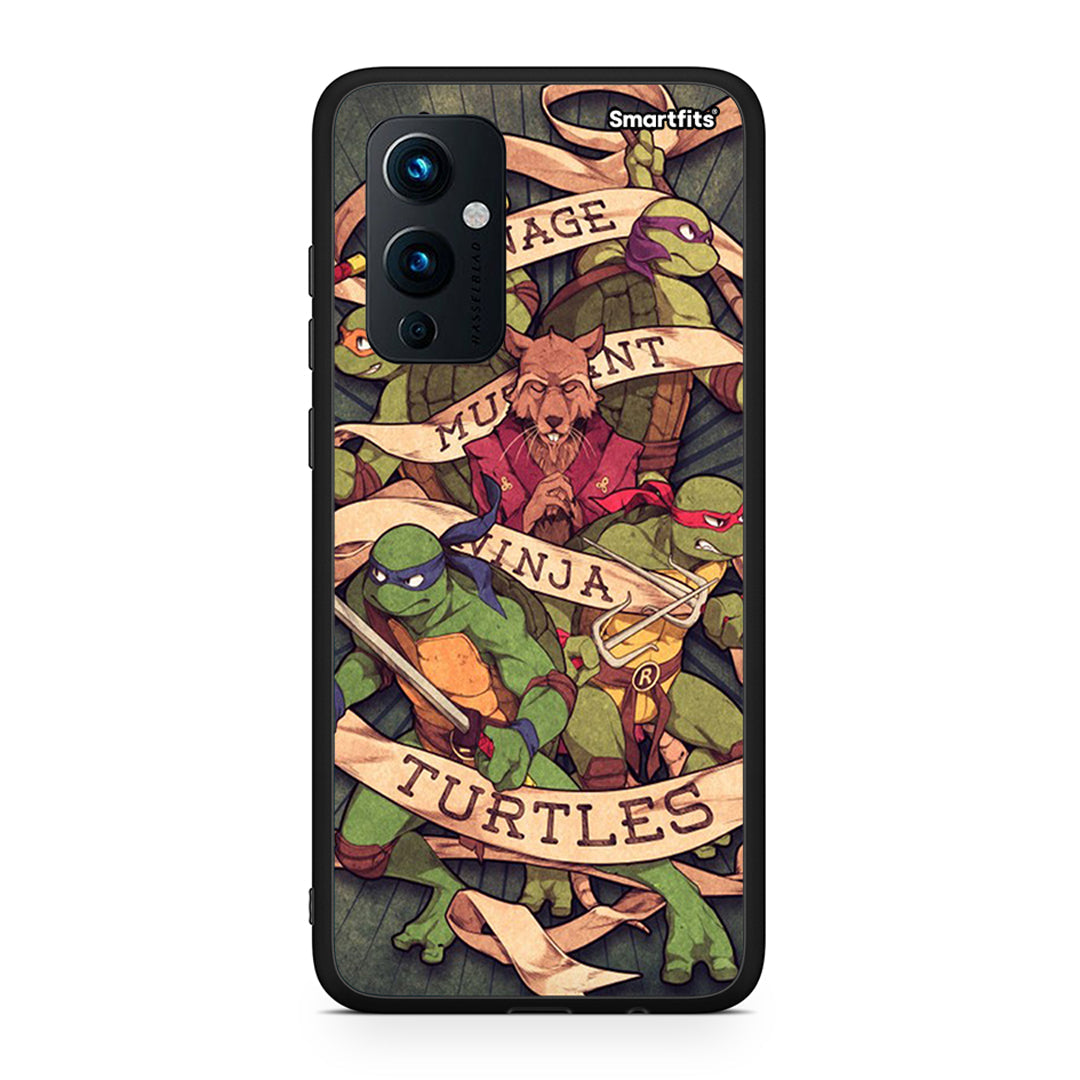 OnePlus 9 Ninja Turtles θήκη από τη Smartfits με σχέδιο στο πίσω μέρος και μαύρο περίβλημα | Smartphone case with colorful back and black bezels by Smartfits