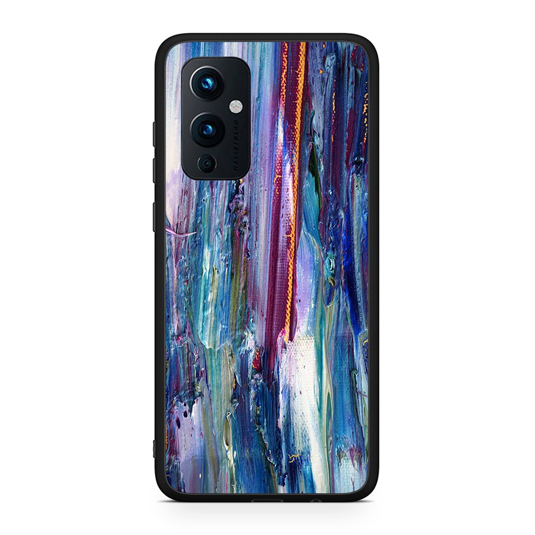 OnePlus 9 Paint Winter θήκη από τη Smartfits με σχέδιο στο πίσω μέρος και μαύρο περίβλημα | Smartphone case with colorful back and black bezels by Smartfits