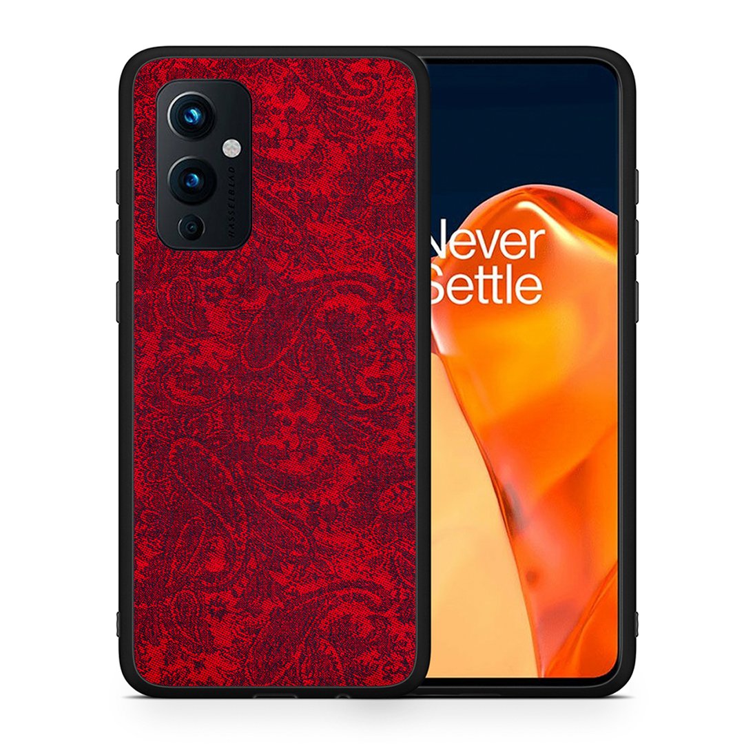 Θήκη OnePlus 9 Paisley Cashmere από τη Smartfits με σχέδιο στο πίσω μέρος και μαύρο περίβλημα | OnePlus 9 Paisley Cashmere case with colorful back and black bezels