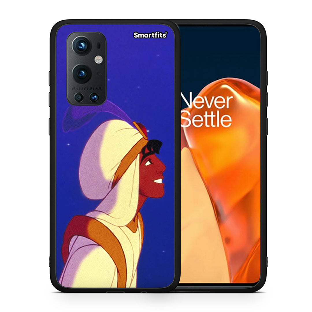 Θήκη OnePlus 9 Pro Alladin And Jasmine Love 1 από τη Smartfits με σχέδιο στο πίσω μέρος και μαύρο περίβλημα | OnePlus 9 Pro Alladin And Jasmine Love 1 case with colorful back and black bezels