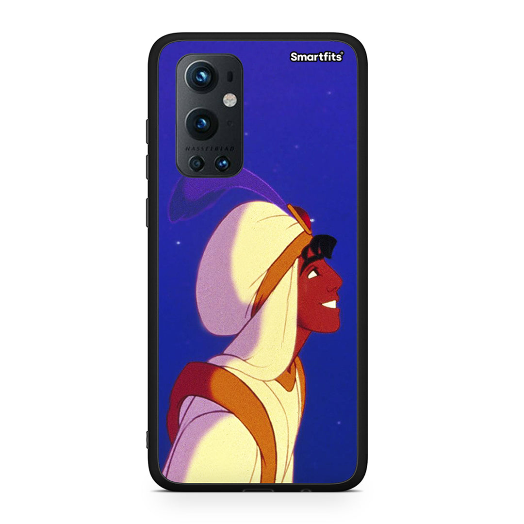 OnePlus 9 Pro Alladin And Jasmine Love 1 θήκη από τη Smartfits με σχέδιο στο πίσω μέρος και μαύρο περίβλημα | Smartphone case with colorful back and black bezels by Smartfits