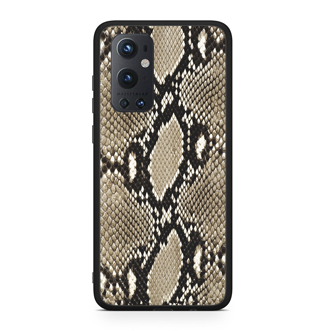 OnePlus 9 Pro Fashion Snake Animal θήκη από τη Smartfits με σχέδιο στο πίσω μέρος και μαύρο περίβλημα | Smartphone case with colorful back and black bezels by Smartfits