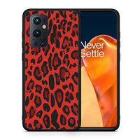 Thumbnail for Θήκη OnePlus 9 Pro Red Leopard Animal από τη Smartfits με σχέδιο στο πίσω μέρος και μαύρο περίβλημα | OnePlus 9 Pro Red Leopard Animal case with colorful back and black bezels