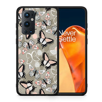 Thumbnail for Θήκη OnePlus 9 Pro Butterflies Boho από τη Smartfits με σχέδιο στο πίσω μέρος και μαύρο περίβλημα | OnePlus 9 Pro Butterflies Boho case with colorful back and black bezels