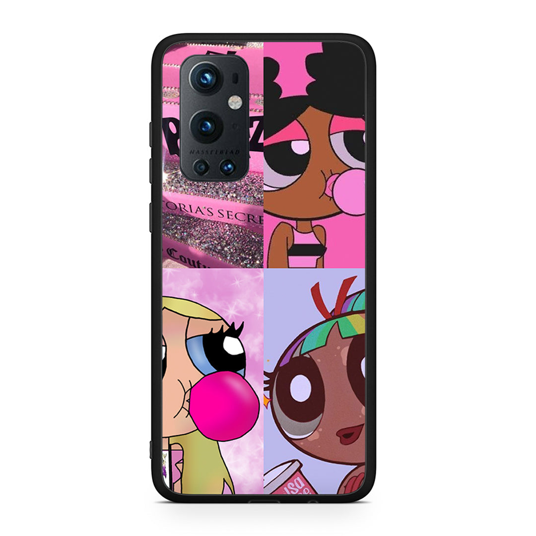 OnePlus 9 Pro Bubble Girls Θήκη Αγίου Βαλεντίνου από τη Smartfits με σχέδιο στο πίσω μέρος και μαύρο περίβλημα | Smartphone case with colorful back and black bezels by Smartfits