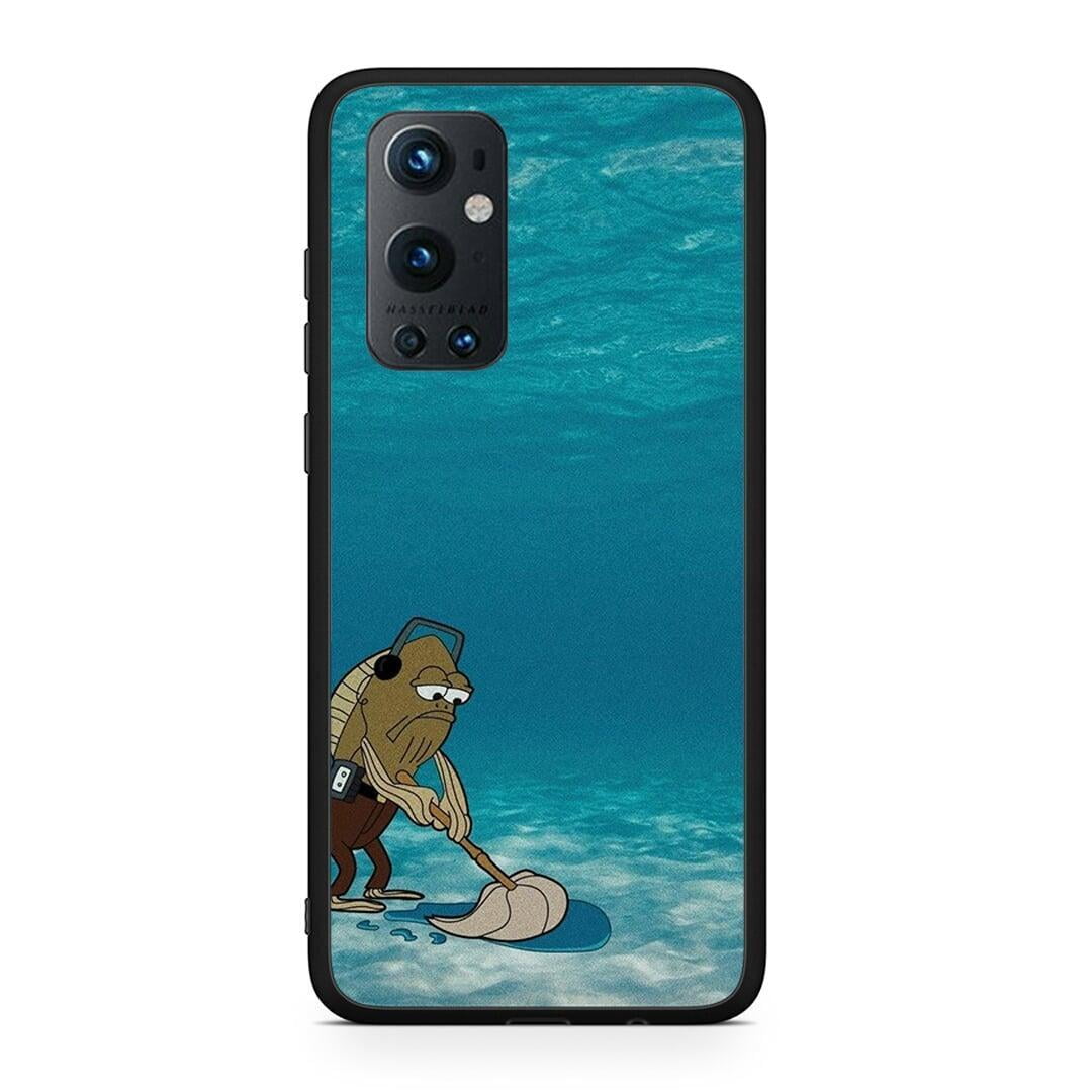 OnePlus 9 Pro Clean The Ocean Θήκη από τη Smartfits με σχέδιο στο πίσω μέρος και μαύρο περίβλημα | Smartphone case with colorful back and black bezels by Smartfits