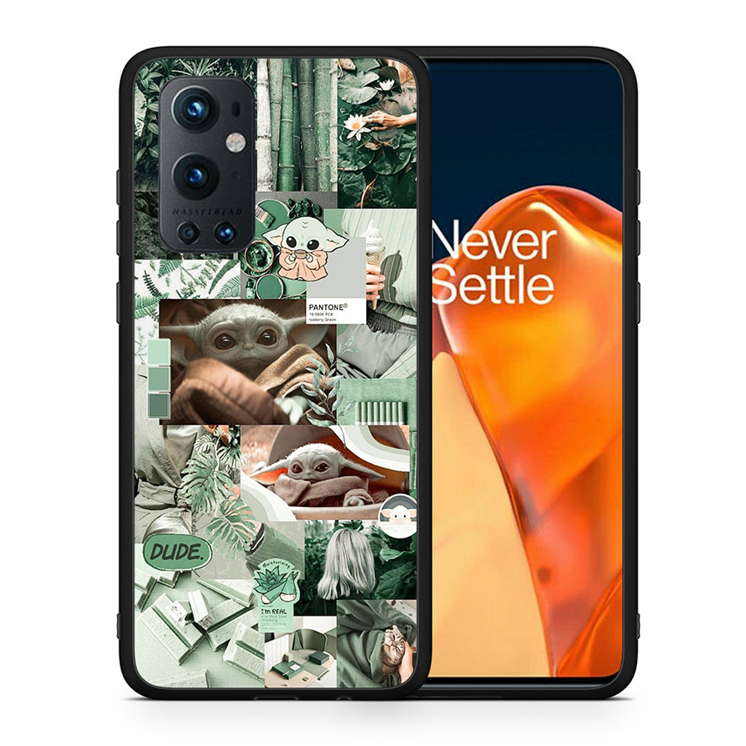 Θήκη Αγίου Βαλεντίνου OnePlus 9 Pro Collage Dude από τη Smartfits με σχέδιο στο πίσω μέρος και μαύρο περίβλημα | OnePlus 9 Pro Collage Dude case with colorful back and black bezels