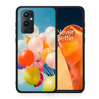 Thumbnail for Θήκη OnePlus 9 Pro Colorful Balloons από τη Smartfits με σχέδιο στο πίσω μέρος και μαύρο περίβλημα | OnePlus 9 Pro Colorful Balloons case with colorful back and black bezels