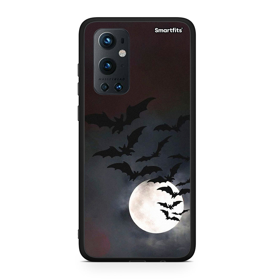 OnePlus 9 Pro Halloween Bat Night Θήκη από τη Smartfits με σχέδιο στο πίσω μέρος και μαύρο περίβλημα | Smartphone case with colorful back and black bezels by Smartfits