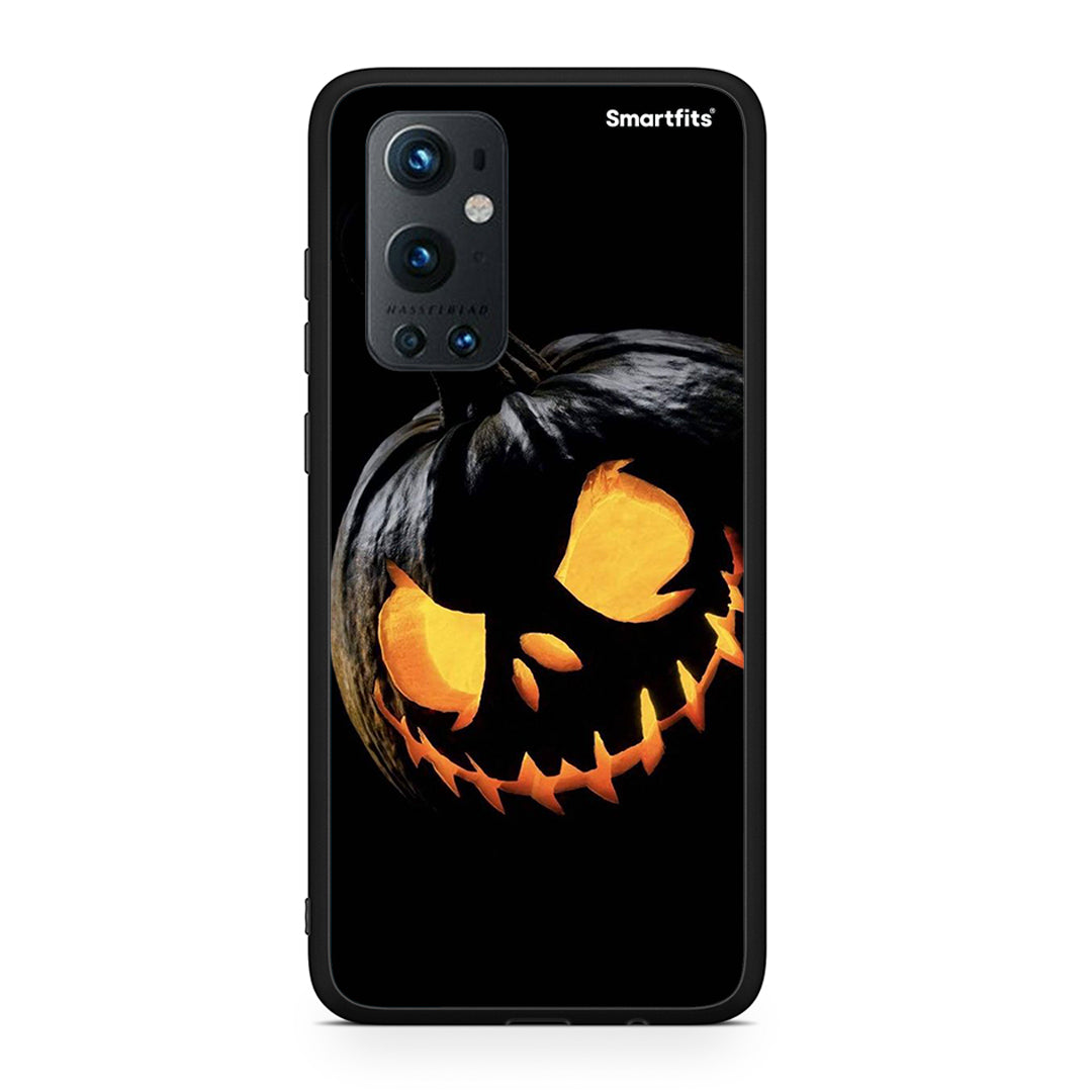 OnePlus 9 Pro Halloween Scary Pumpkin Θήκη από τη Smartfits με σχέδιο στο πίσω μέρος και μαύρο περίβλημα | Smartphone case with colorful back and black bezels by Smartfits