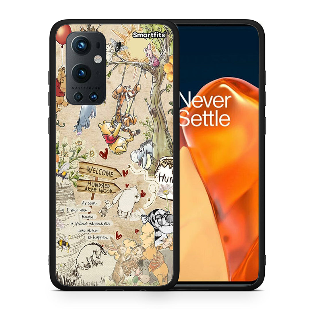 Θήκη OnePlus 9 Pro Happy Friends από τη Smartfits με σχέδιο στο πίσω μέρος και μαύρο περίβλημα | OnePlus 9 Pro Happy Friends case with colorful back and black bezels