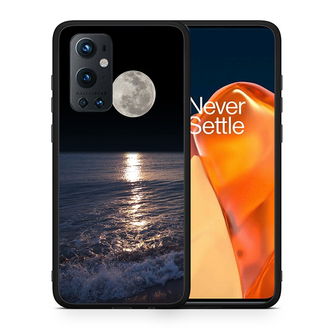 Θήκη OnePlus 9 Pro Moon Landscape από τη Smartfits με σχέδιο στο πίσω μέρος και μαύρο περίβλημα | OnePlus 9 Pro Moon Landscape case with colorful back and black bezels