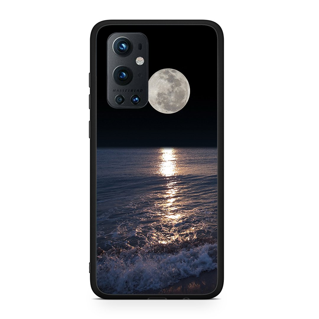 OnePlus 9 Pro Moon Landscape θήκη από τη Smartfits με σχέδιο στο πίσω μέρος και μαύρο περίβλημα | Smartphone case with colorful back and black bezels by Smartfits