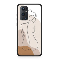 Thumbnail for OnePlus 9 Pro LineArt Woman θήκη από τη Smartfits με σχέδιο στο πίσω μέρος και μαύρο περίβλημα | Smartphone case with colorful back and black bezels by Smartfits