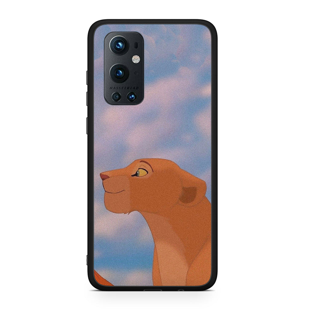 OnePlus 9 Pro Lion Love 2 Θήκη Αγίου Βαλεντίνου από τη Smartfits με σχέδιο στο πίσω μέρος και μαύρο περίβλημα | Smartphone case with colorful back and black bezels by Smartfits