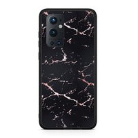 Thumbnail for OnePlus 9 Pro Black Rosegold Marble θήκη από τη Smartfits με σχέδιο στο πίσω μέρος και μαύρο περίβλημα | Smartphone case with colorful back and black bezels by Smartfits