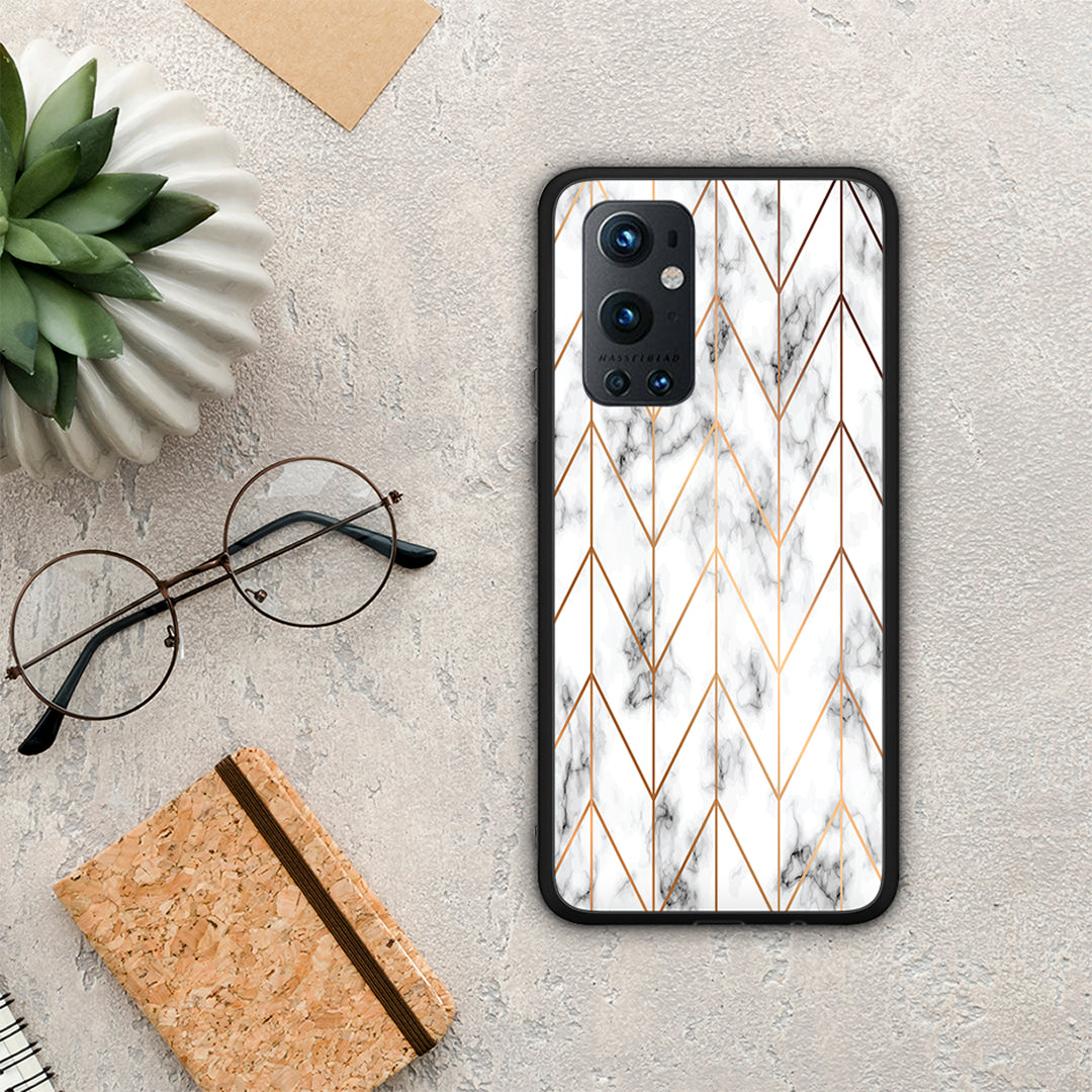 Marble Gold Geometric - OnePlus 9 Pro case