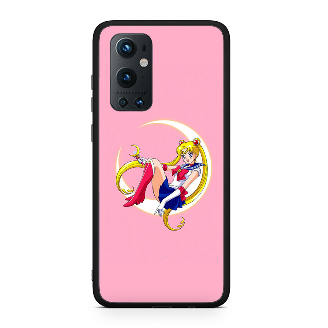 OnePlus 9 Pro Moon Girl θήκη από τη Smartfits με σχέδιο στο πίσω μέρος και μαύρο περίβλημα | Smartphone case with colorful back and black bezels by Smartfits