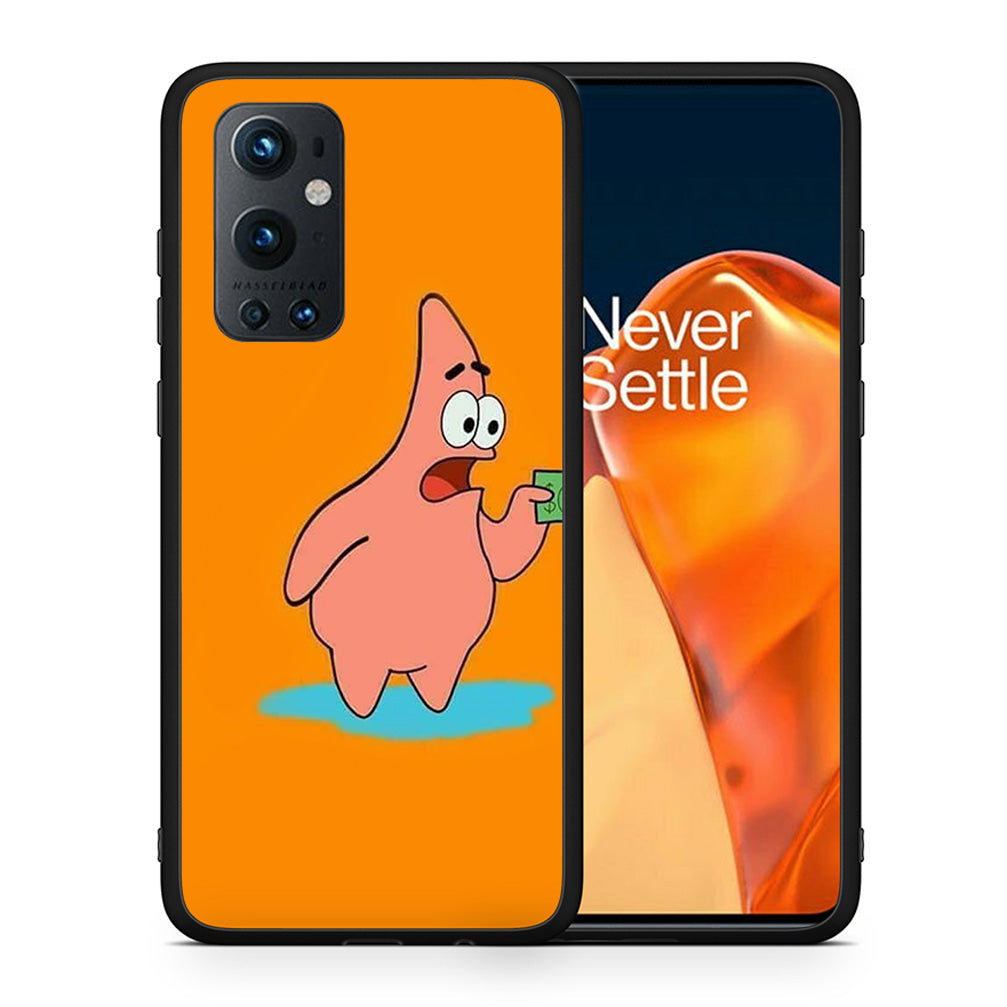 Θήκη Αγίου Βαλεντίνου OnePlus 9 Pro No Money 1 από τη Smartfits με σχέδιο στο πίσω μέρος και μαύρο περίβλημα | OnePlus 9 Pro No Money 1 case with colorful back and black bezels