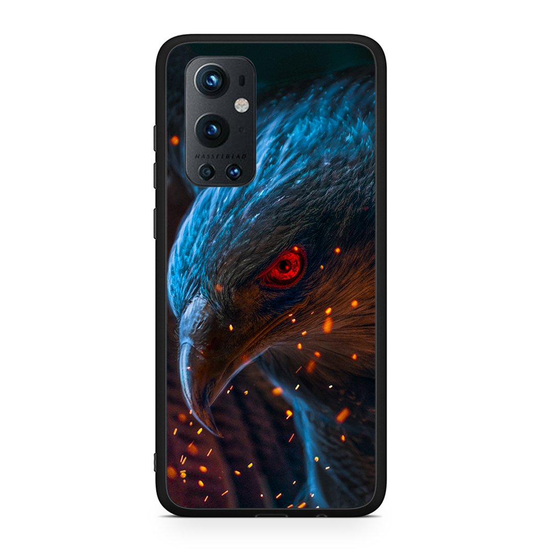 OnePlus 9 Pro Eagle PopArt θήκη από τη Smartfits με σχέδιο στο πίσω μέρος και μαύρο περίβλημα | Smartphone case with colorful back and black bezels by Smartfits