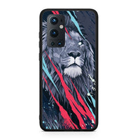 Thumbnail for OnePlus 9 Pro Lion Designer PopArt θήκη από τη Smartfits με σχέδιο στο πίσω μέρος και μαύρο περίβλημα | Smartphone case with colorful back and black bezels by Smartfits