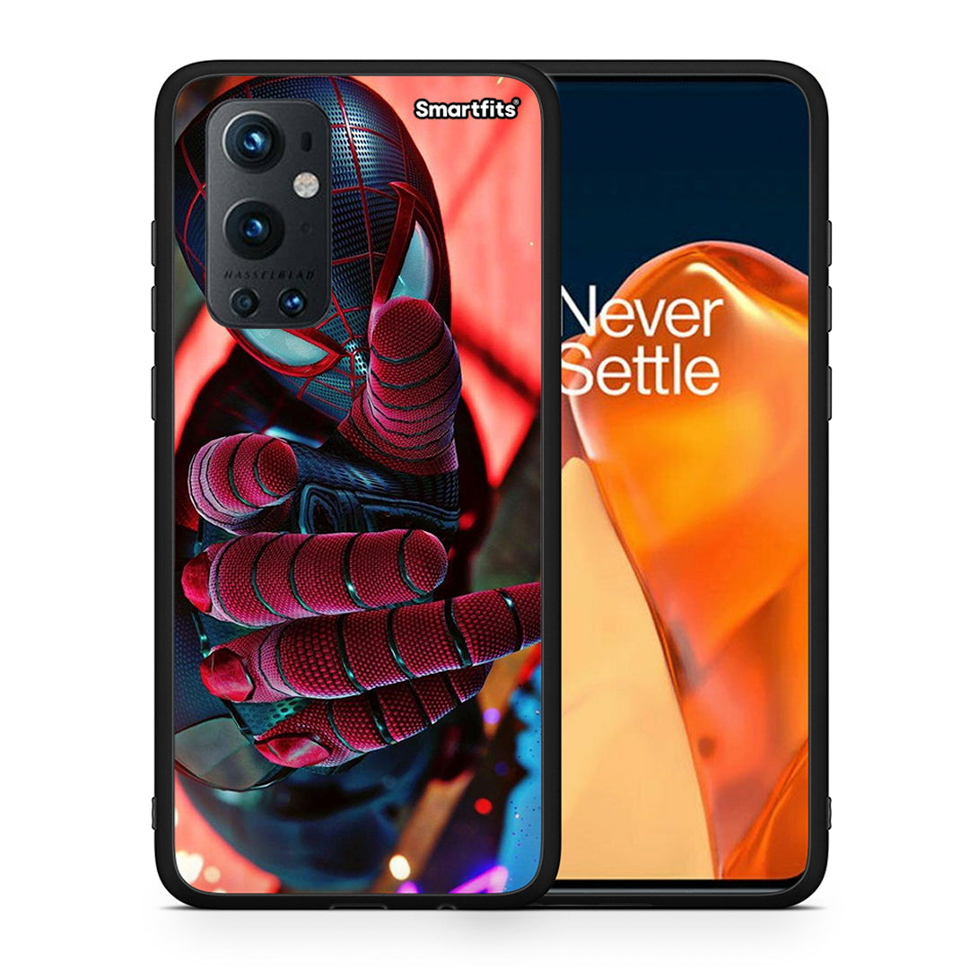 Θήκη OnePlus 9 Pro Spider Hand από τη Smartfits με σχέδιο στο πίσω μέρος και μαύρο περίβλημα | OnePlus 9 Pro Spider Hand case with colorful back and black bezels