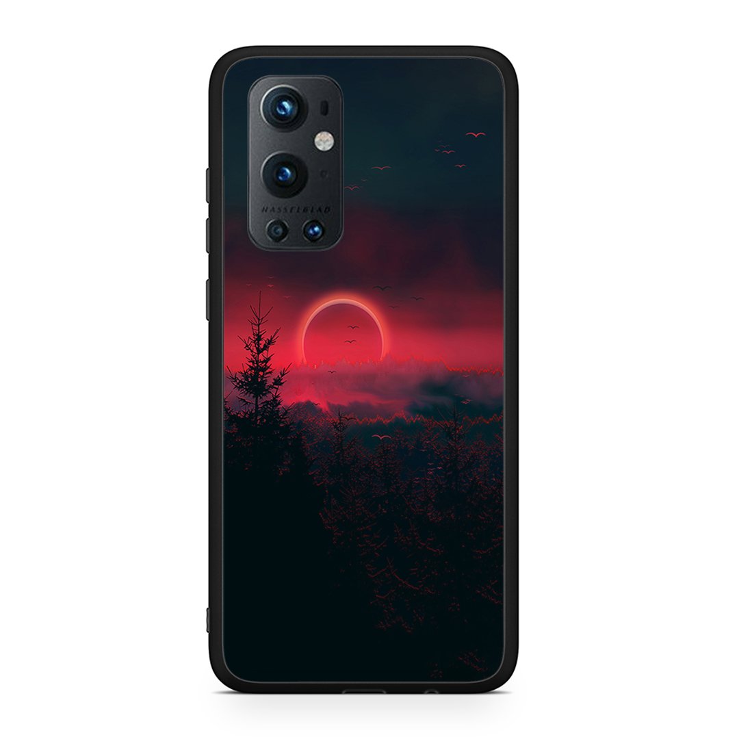 OnePlus 9 Pro Sunset Tropic θήκη από τη Smartfits με σχέδιο στο πίσω μέρος και μαύρο περίβλημα | Smartphone case with colorful back and black bezels by Smartfits