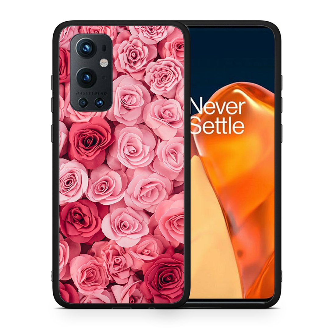 Θήκη OnePlus 9 Pro RoseGarden Valentine από τη Smartfits με σχέδιο στο πίσω μέρος και μαύρο περίβλημα | OnePlus 9 Pro RoseGarden Valentine case with colorful back and black bezels