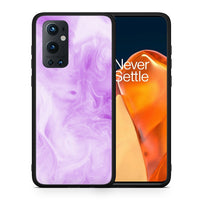 Thumbnail for Θήκη OnePlus 9 Pro Lavender Watercolor από τη Smartfits με σχέδιο στο πίσω μέρος και μαύρο περίβλημα | OnePlus 9 Pro Lavender Watercolor case with colorful back and black bezels