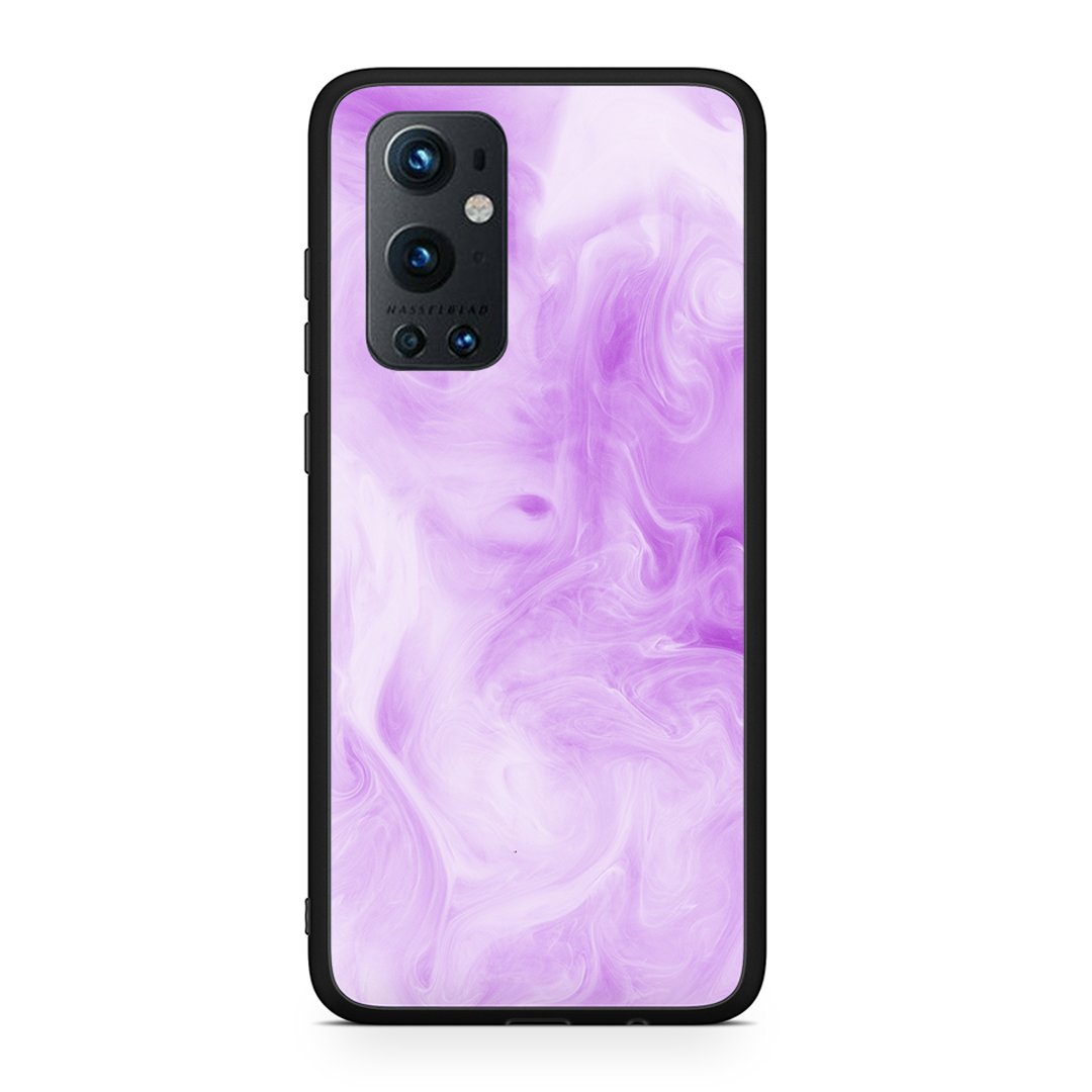 OnePlus 9 Pro Watercolor Lavender θήκη από τη Smartfits με σχέδιο στο πίσω μέρος και μαύρο περίβλημα | Smartphone case with colorful back and black bezels by Smartfits