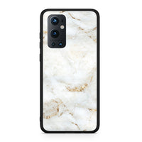 Thumbnail for OnePlus 9 Pro White Gold Marble θήκη από τη Smartfits με σχέδιο στο πίσω μέρος και μαύρο περίβλημα | Smartphone case with colorful back and black bezels by Smartfits