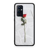 Thumbnail for OnePlus 9 Red Rose θήκη από τη Smartfits με σχέδιο στο πίσω μέρος και μαύρο περίβλημα | Smartphone case with colorful back and black bezels by Smartfits