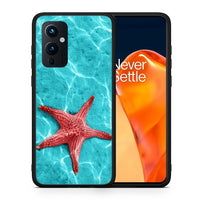 Thumbnail for Θήκη OnePlus 9 Red Starfish από τη Smartfits με σχέδιο στο πίσω μέρος και μαύρο περίβλημα | OnePlus 9 Red Starfish case with colorful back and black bezels