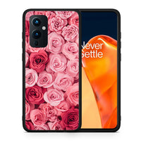 Thumbnail for Θήκη OnePlus 9 RoseGarden Valentine από τη Smartfits με σχέδιο στο πίσω μέρος και μαύρο περίβλημα | OnePlus 9 RoseGarden Valentine case with colorful back and black bezels