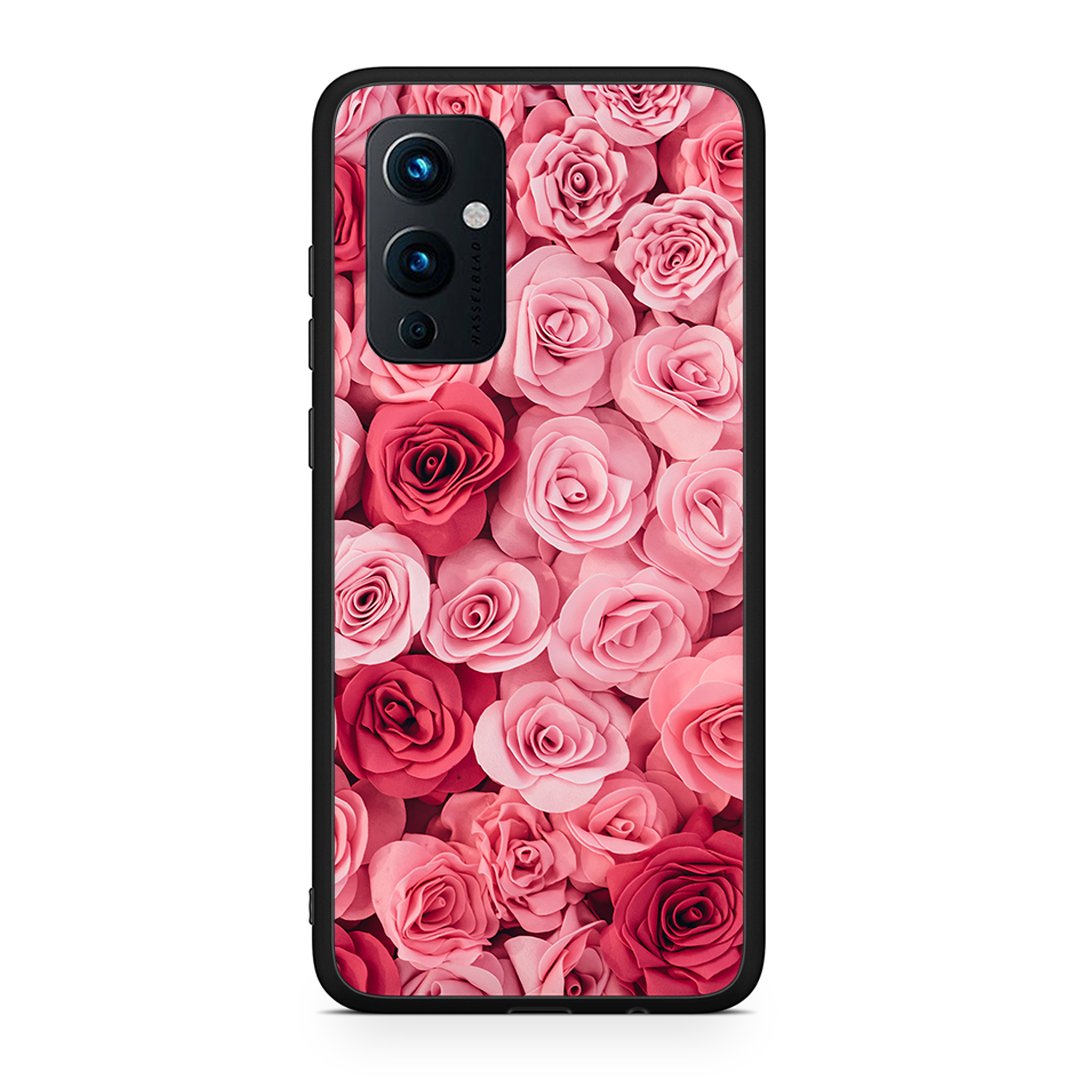 OnePlus 9 RoseGarden Valentine θήκη από τη Smartfits με σχέδιο στο πίσω μέρος και μαύρο περίβλημα | Smartphone case with colorful back and black bezels by Smartfits