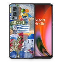 Thumbnail for Θήκη OnePlus Nord 2 5G All Greek από τη Smartfits με σχέδιο στο πίσω μέρος και μαύρο περίβλημα | OnePlus Nord 2 5G All Greek case with colorful back and black bezels