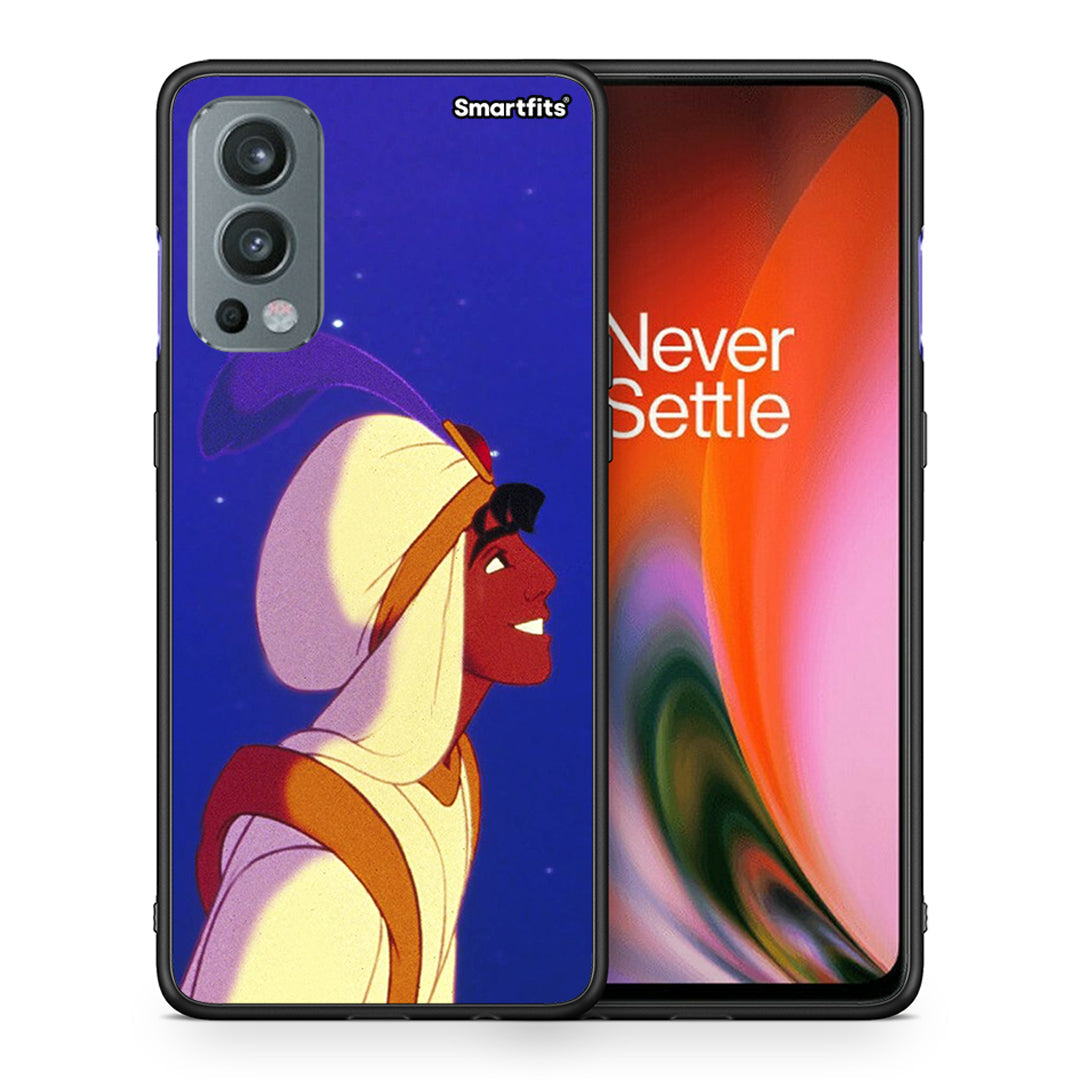 Θήκη OnePlus Nord 2 5G Alladin And Jasmine Love 1 από τη Smartfits με σχέδιο στο πίσω μέρος και μαύρο περίβλημα | OnePlus Nord 2 5G Alladin And Jasmine Love 1 case with colorful back and black bezels