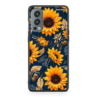 Thumbnail for OnePlus Nord 2 5G Autumn Sunflowers Θήκη από τη Smartfits με σχέδιο στο πίσω μέρος και μαύρο περίβλημα | Smartphone case with colorful back and black bezels by Smartfits
