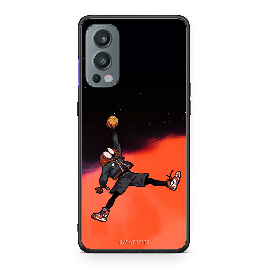 OnePlus Nord 2 5G Basketball Hero θήκη από τη Smartfits με σχέδιο στο πίσω μέρος και μαύρο περίβλημα | Smartphone case with colorful back and black bezels by Smartfits