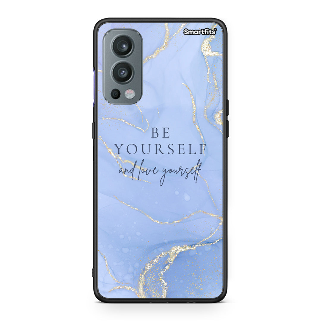 OnePlus Nord 2 5G Be Yourself θήκη από τη Smartfits με σχέδιο στο πίσω μέρος και μαύρο περίβλημα | Smartphone case with colorful back and black bezels by Smartfits