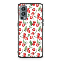 Thumbnail for OnePlus Nord 2 5G Cherry Summer θήκη από τη Smartfits με σχέδιο στο πίσω μέρος και μαύρο περίβλημα | Smartphone case with colorful back and black bezels by Smartfits